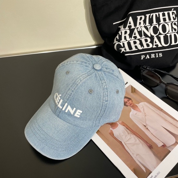Celine Blue Denim Baseball Cap - Picture 2 of 5